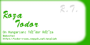 roza todor business card