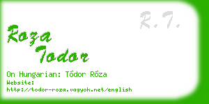 roza todor business card